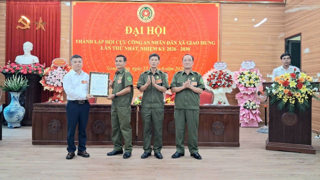 Ninh Bình: Thành lập Hội Cựu CAND xã Giao Hưng, nhiệm kỳ 2026 - 2030