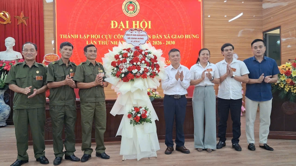 Ninh Bình: Thành lập Hội Cựu CAND xã Giao Hưng, nhiệm kỳ 2026 - 2030