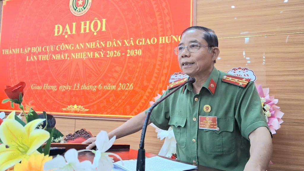 Ninh Bình: Thành lập Hội Cựu CAND xã Giao Hưng, nhiệm kỳ 2026 - 2030