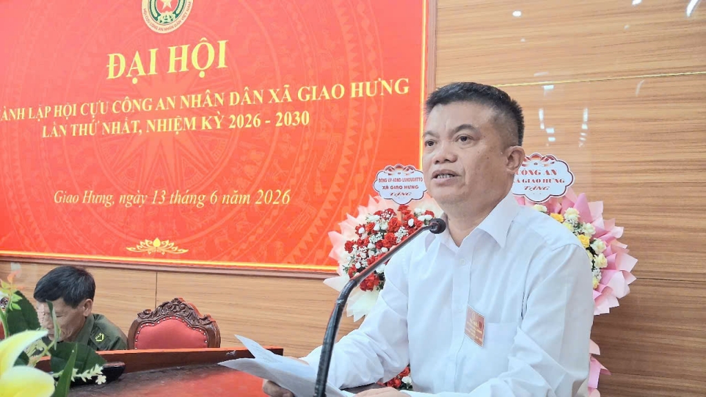 Ninh Bình: Thành lập Hội Cựu CAND xã Giao Hưng, nhiệm kỳ 2026 - 2030