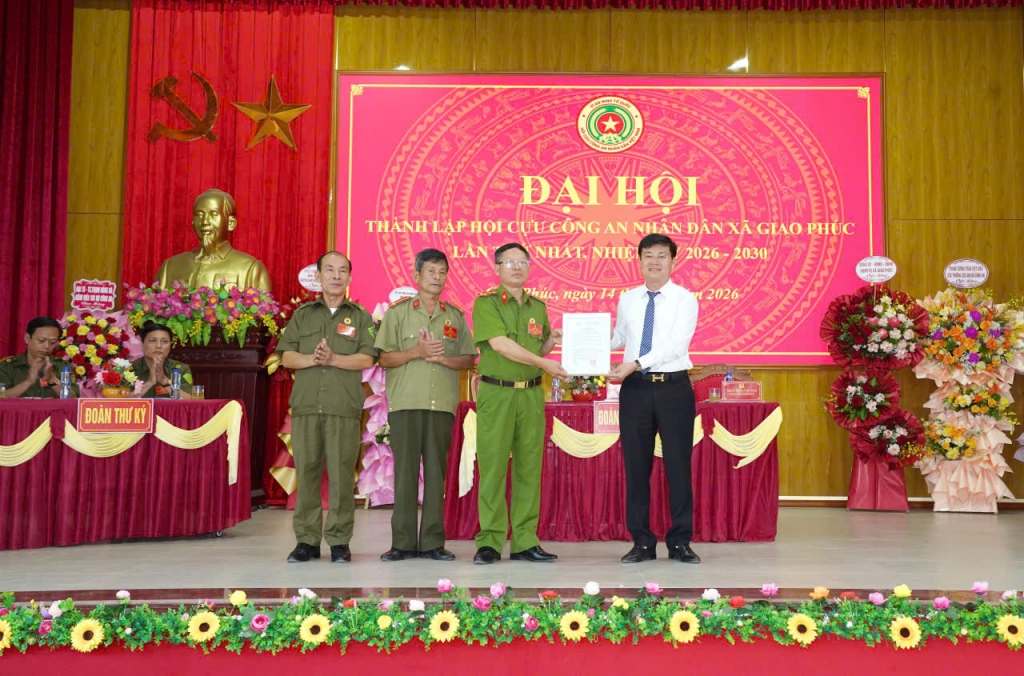 Ninh Bình: Thành lập Hội Cựu CAND xã Giao Phúc, nhiệm kỳ 2026 - 2030