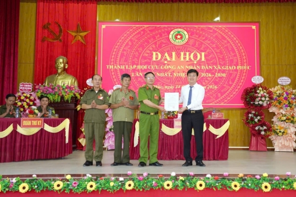 Ninh Bình: Thành lập Hội Cựu CAND xã Giao Phúc, nhiệm kỳ 2026 - 2030