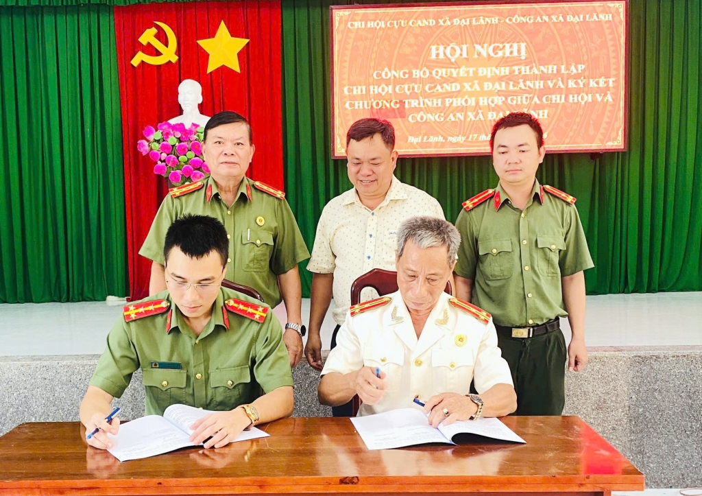 Khánh Hòa: Thành lập Chi hội Cựu CAND xã Đại Lãnh