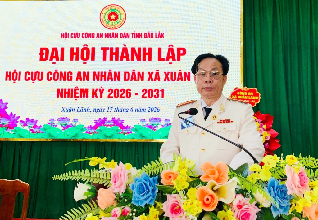 Đắk Lắk: Thành lập Hội Cựu CAND xã Xuân Lãnh, nhiệm kỳ 2026 - 2031