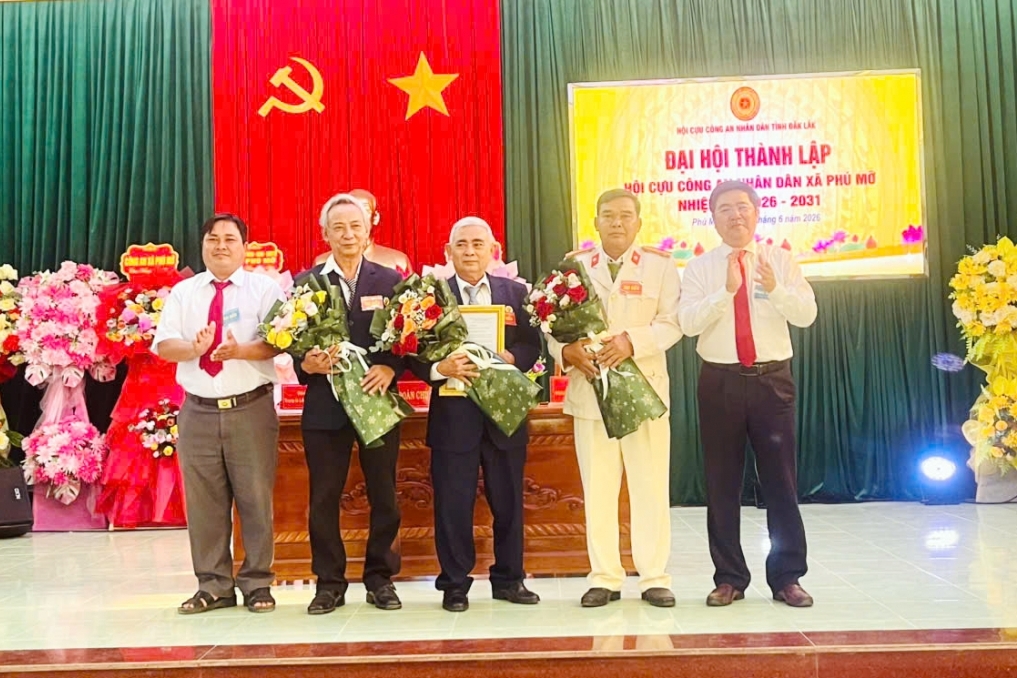 Đắk Lắk: Thành lập Hội Cựu CAND xã Phú Mỡ, nhiệm kỳ 2026 - 2031