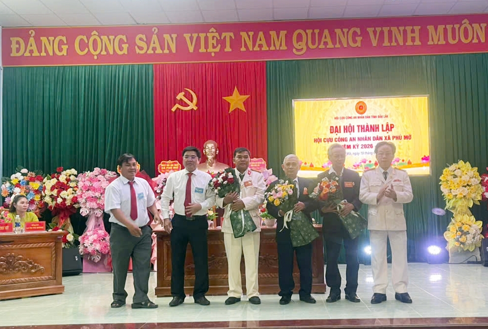 Đắk Lắk: Thành lập Hội Cựu CAND xã Phú Mỡ, nhiệm kỳ 2026 - 2031