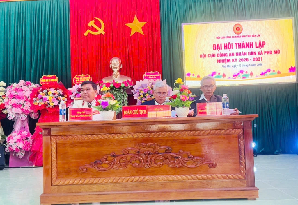 Đắk Lắk: Thành lập Hội Cựu CAND xã Phú Mỡ, nhiệm kỳ 2026 - 2031
