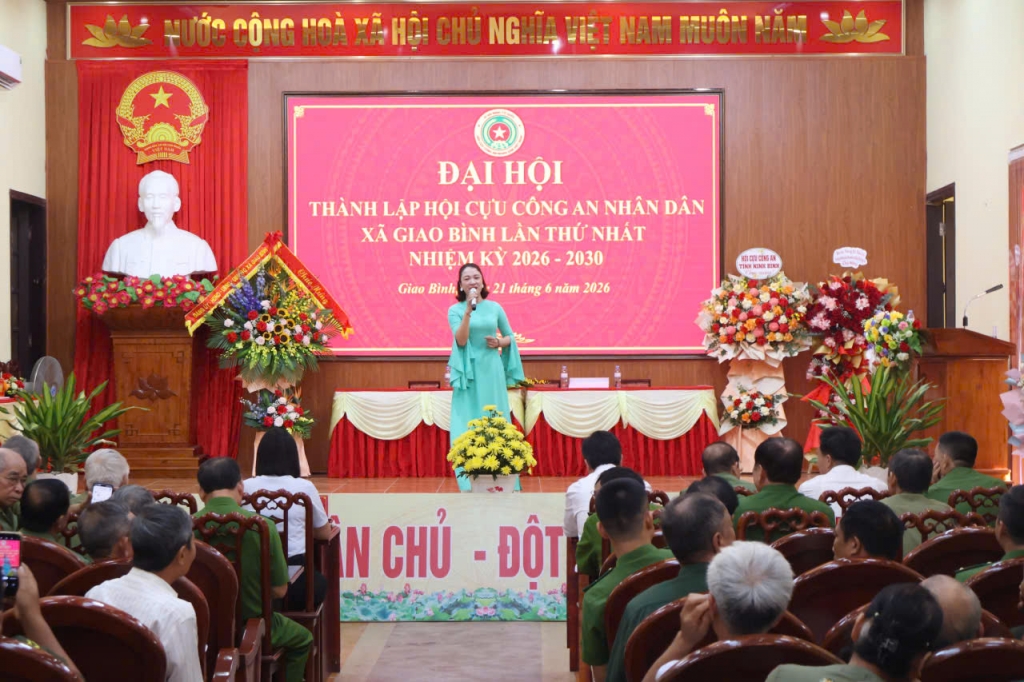 Ninh Bình: Thành lập Hội Cựu CAND xã Giao Bình, nhiệm kỳ 2026 - 2030