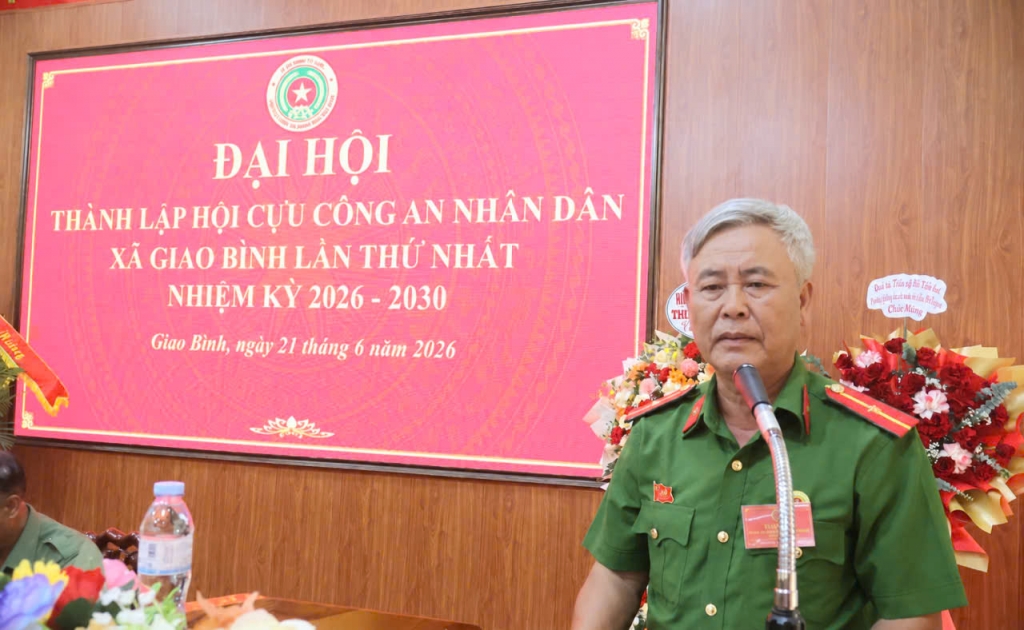 Ninh Bình: Thành lập Hội Cựu CAND xã Giao Bình, nhiệm kỳ 2026 - 2030
