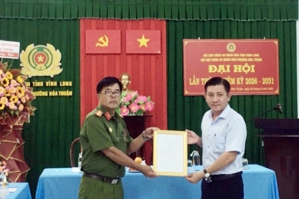 Vĩnh Long: Thành lập Hội Cựu CAND phường Hòa Thuận, nhiệm kỳ 2026 - 2031