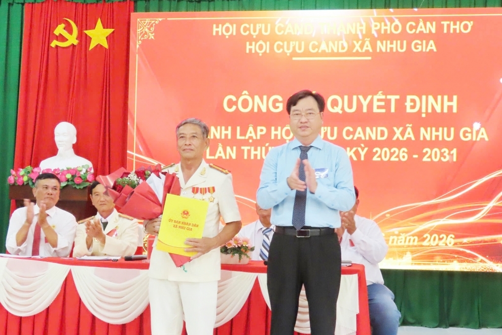 Cần Thơ: Thành lập Hội Cựu CAND xã Nhu Gia, nhiệm kỳ 2026 - 2031