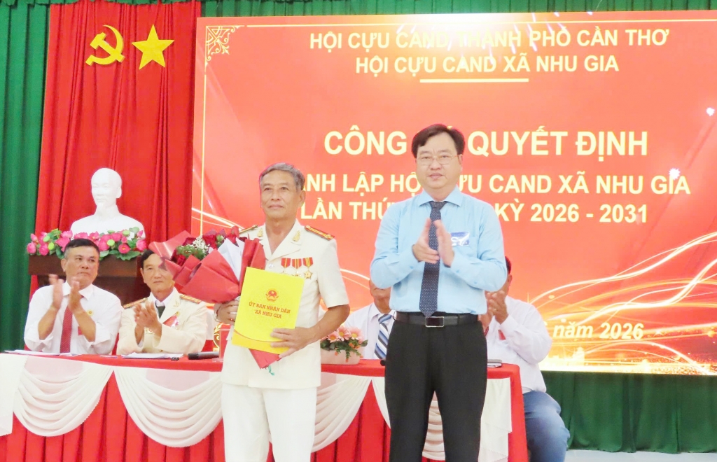 Cần Thơ: Thành lập Hội Cựu CAND xã Nhu Gia, nhiệm kỳ 2026 - 2031