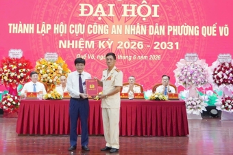 Bắc Ninh: Thành lập Hội Cựu CAND phường Quế Võ, nhiệm kỳ 2026 - 2031