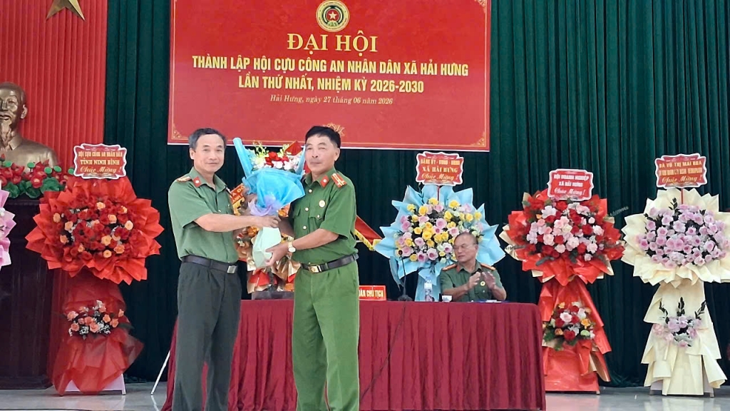 Ninh Bình: Thành lập Hội Cựu CAND xã Hải Hưng, nhiệm kỳ 2026 - 2030
