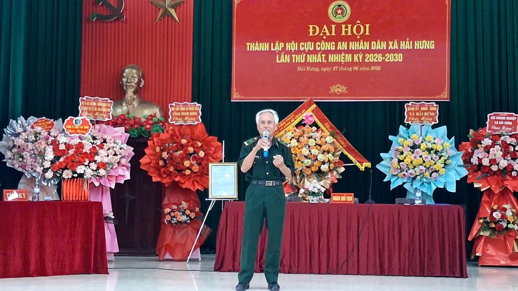 Ninh Bình: Thành lập Hội Cựu CAND xã Hải Hưng, nhiệm kỳ 2026 - 2030
