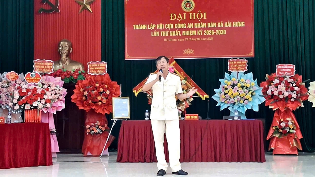 Ninh Bình: Thành lập Hội Cựu CAND xã Hải Hưng, nhiệm kỳ 2026 - 2030
