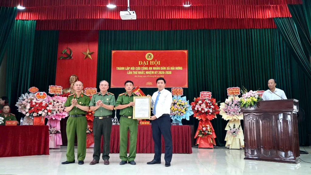 Ninh Bình: Thành lập Hội Cựu CAND xã Hải Hưng, nhiệm kỳ 2026 - 2030