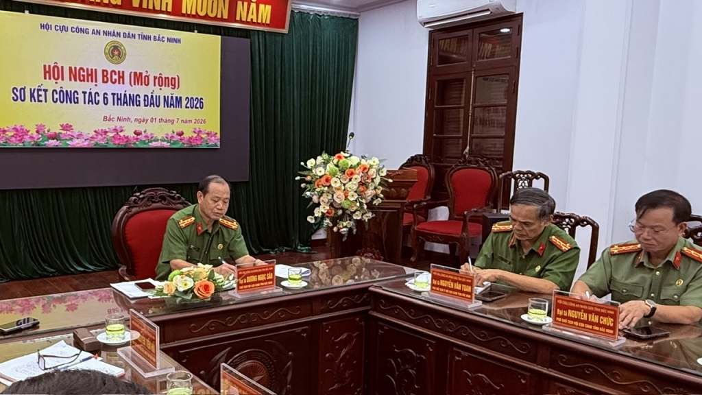 Hội Cựu CAND tỉnh Bắc Ninh sơ kết công tác 6 tháng đầu năm 2026