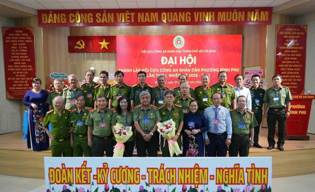 TP.HCM: Thành lập Hội Cựu CAND phường Bình Phú, nhiệm kỳ 2026 - 2031