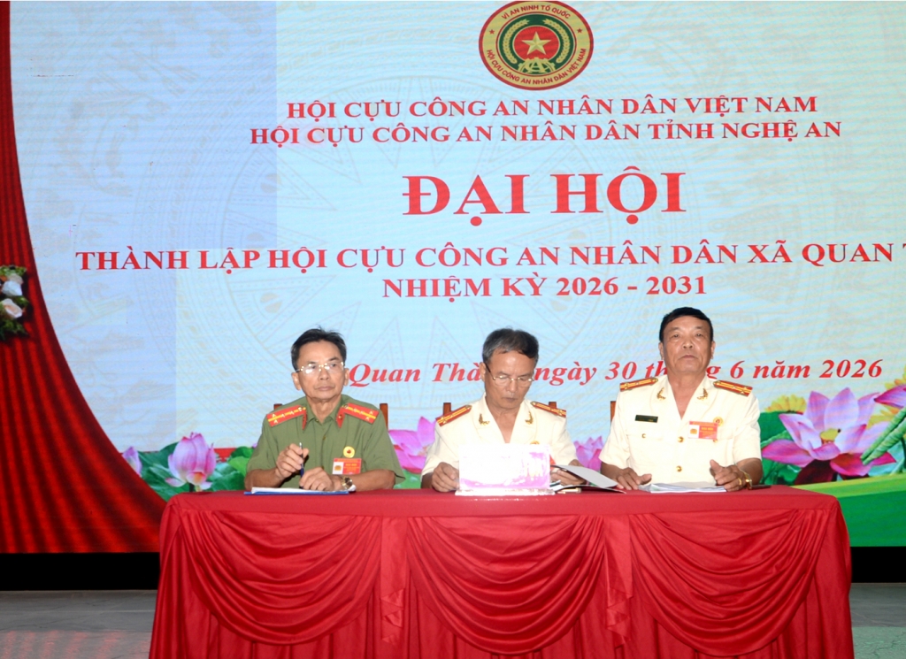 Nghệ An: Thành lập Hội Cựu CAND xã Quan Thành, nhiệm kỳ 2026 - 2031