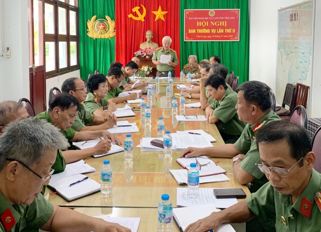 Ban Thường vụ Hội Cựu CAND tỉnh Vĩnh Long sơ kết hoạt động 6 tháng đầu năm 2026