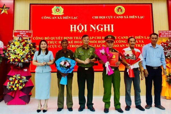 Khánh Hòa: Sáp nhập, thành lập Chi hội Cựu CAND xã Diên Lạc