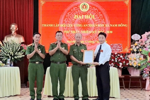 Ninh Bình: Thành lập Hội Cựu CAND xã Nam Hồng, nhiệm kỳ 2026 - 2030