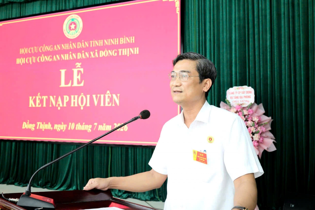 Ninh Bình: Thành lập Hội Cựu CAND xã Đồng Thịnh, nhiệm kỳ 2026 - 2030 Ninh Bình: Thành lập Hội Cựu CAND xã Đồng Thịnh, nhiệm kỳ 2026 - 2030