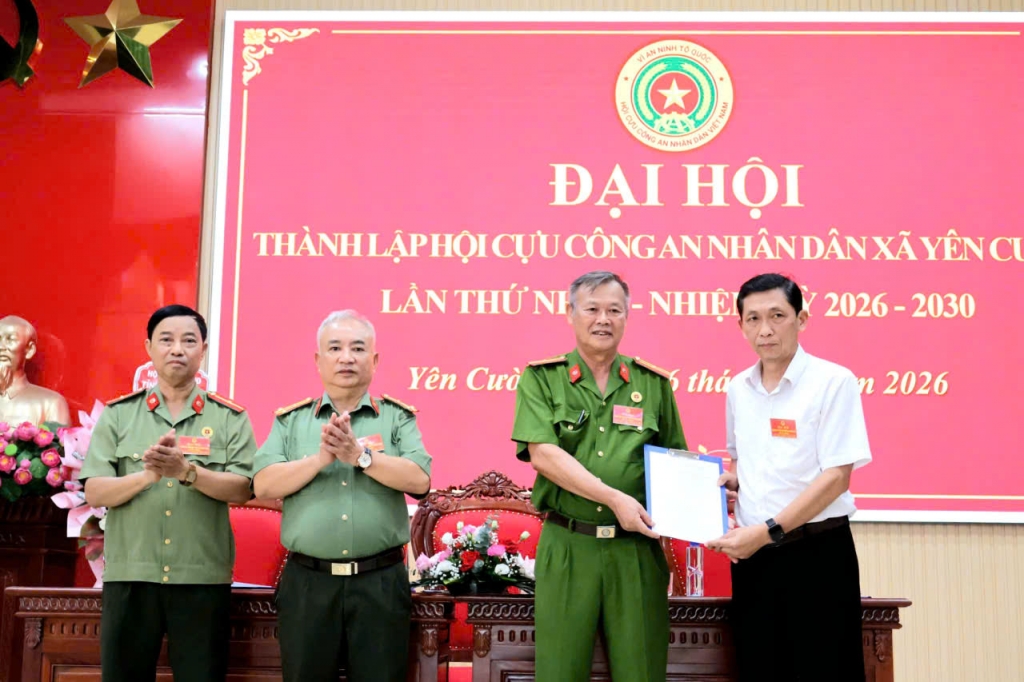 Ninh Bình: Thành lập Hội Cựu CAND xã Yên Cường, nhiệm kỳ 2026 - 2030 Ninh Bình: Thành lập Hội Cựu CAND xã Yên Cường, nhiệm kỳ 2026 - 2030