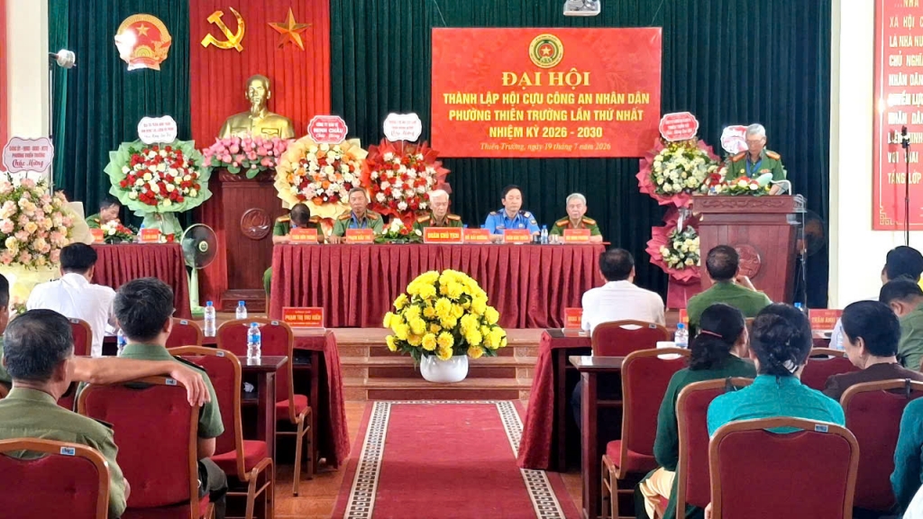 Ninh Bình: Thành lập Hội Cựu CAND phường Thiên Trường, nhiệm kỳ 2026 - 2030 Ninh Bình: Thành lập Hội Cựu CAND phường Thiên Trường, nhiệm kỳ 2026 - 2030
