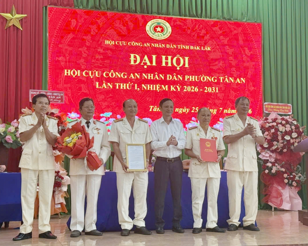 Đắk Lắk: Thành lập Hội Cựu CAND phường Tân An, nhiệm kỳ 2026 - 2031