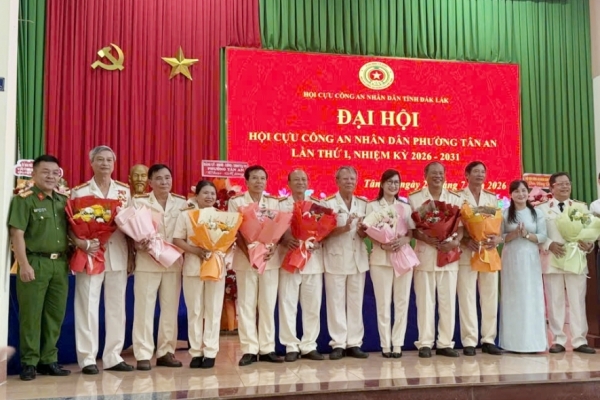 Đắk Lắk: Thành lập Hội Cựu CAND phường Tân An, nhiệm kỳ 2026 - 2031