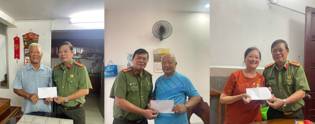 Hội Cựu CAND tỉnh Khánh Hòa thăm và tặng quà hội viên là thương binh, thân nhân liệt sĩ