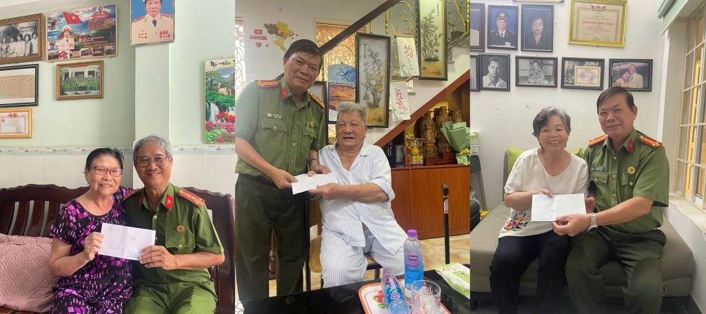 Hội Cựu CAND tỉnh Khánh Hòa thăm và tặng quà hội viên là thương binh, thân nhân liệt sĩ