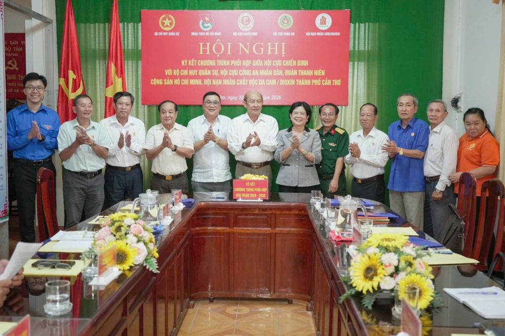 Cần Thơ: Hội Cựu CAND và Hội Cựu Chiến binh thành phố ký quy chế phối hợp giai đoạn 2026 - 2031