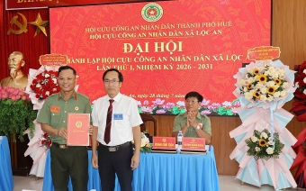 Huế: Thành lập Hội Cựu CAND xã Lộc An, nhiệm kỳ 2026 - 2031