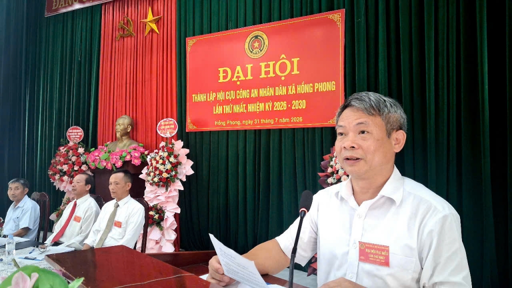 Ninh Bình: Thành lập Hội Cựu CAND xã Hồng Phong, nhiệm kỳ 2026 - 2030 Ninh Bình: Thành lập Hội Cựu CAND xã Hồng Phong, nhiệm kỳ 2026 - 2030