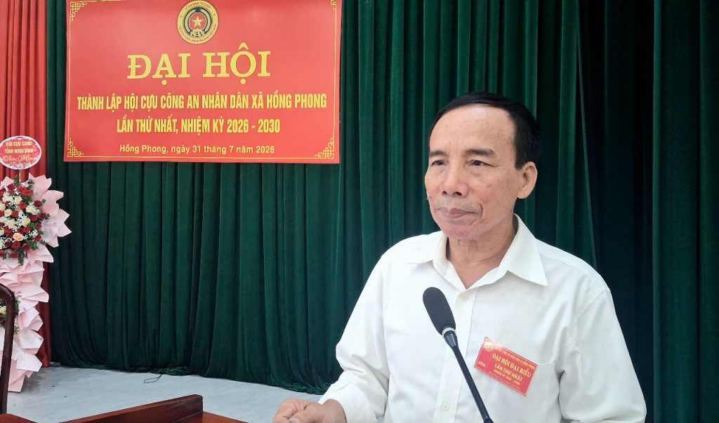 Ninh Bình: Thành lập Hội Cựu CAND xã Hồng Phong, nhiệm kỳ 2026 - 2030 Ninh Bình: Thành lập Hội Cựu CAND xã Hồng Phong, nhiệm kỳ 2026 - 2030