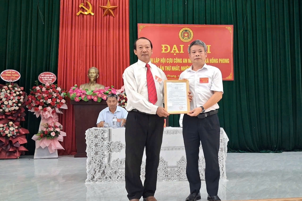 Ninh Bình: Thành lập Hội Cựu CAND xã Hồng Phong, nhiệm kỳ 2026 - 2030