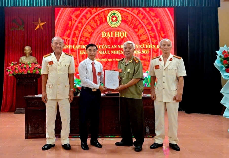 Ninh Bình: Thành lập Hội Cựu CAND xã Hiển Khánh, nhiệm kỳ 2026 - 2031 Ninh Bình: Thành lập Hội Cựu CAND xã Hiển Khánh, nhiệm kỳ 2026 - 2031