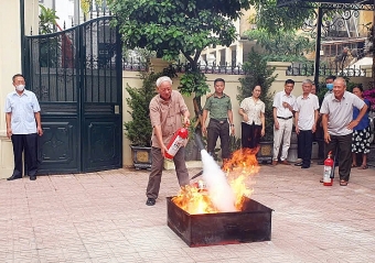 Hội Cựu CAND Việt Nam tổ chức tập huấn, thực tập phương án phòng cháy, chữa cháy