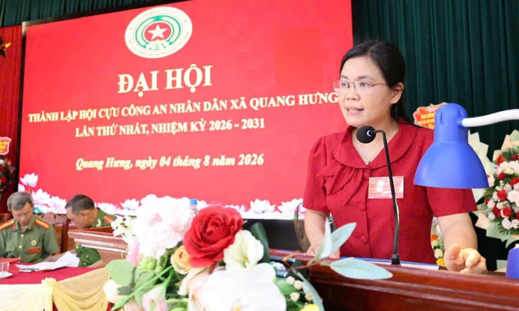 Ninh Bình: Thành lập Hội Cựu CAND xã Quang Hưng, nhiệm kỳ 2026 - 2031