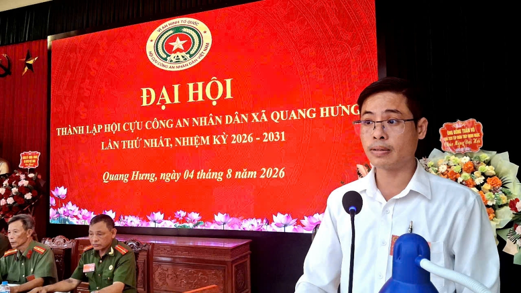 Ninh Bình: Thành lập Hội Cựu CAND xã Quang Hưng, nhiệm kỳ 2026 - 2031