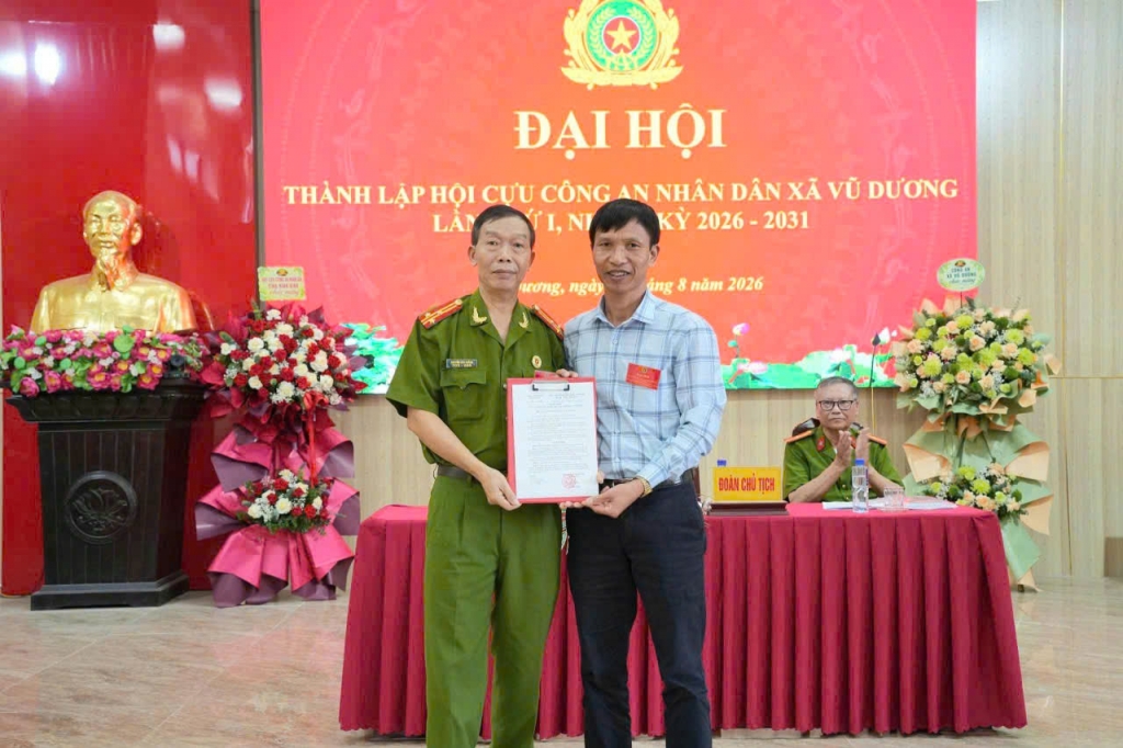 Ninh Bình: Thành lập Hội Cựu CAND xã Vũ Dương, nhiệm kỳ 2026 - 2031