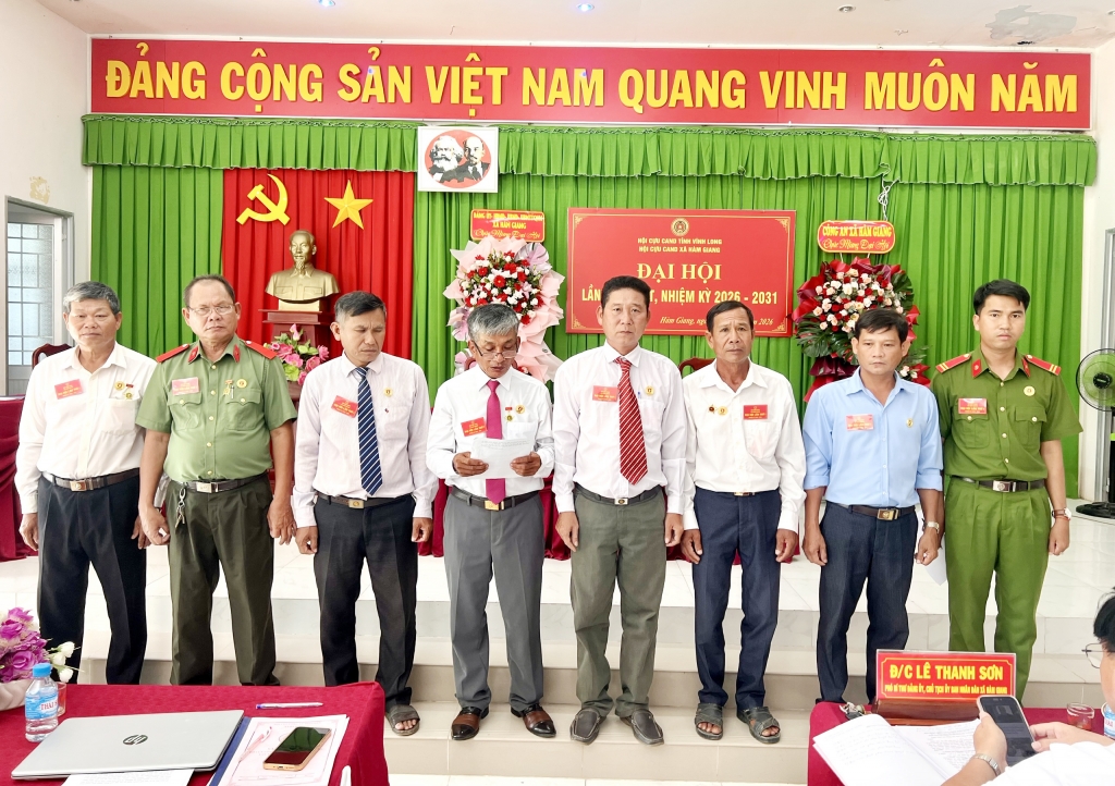 Vĩnh Long: Thành lập Hội Cựu CAND xã Hàm Giang, nhiệm kỳ 2026 - 2031