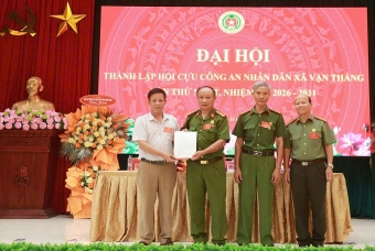 Ninh Bình: Thành lập Hội Cựu CAND xã Vạn Thắng, nhiệm kỳ 2026 - 2031