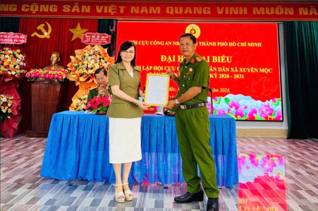 TP.HCM: Thành lập Hội Cựu CAND xã Xuyên Mộc, nhiệm kỳ 2026 - 2031