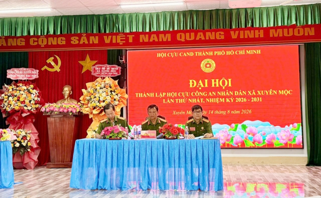 TP.HCM: Thành lập Hội Cựu CAND xã Xuyên Mộc, nhiệm kỳ 2026 - 2031 TP.HCM: Thành lập Hội Cựu CAND xã Xuyên Mộc, nhiệm kỳ 2026 - 2031