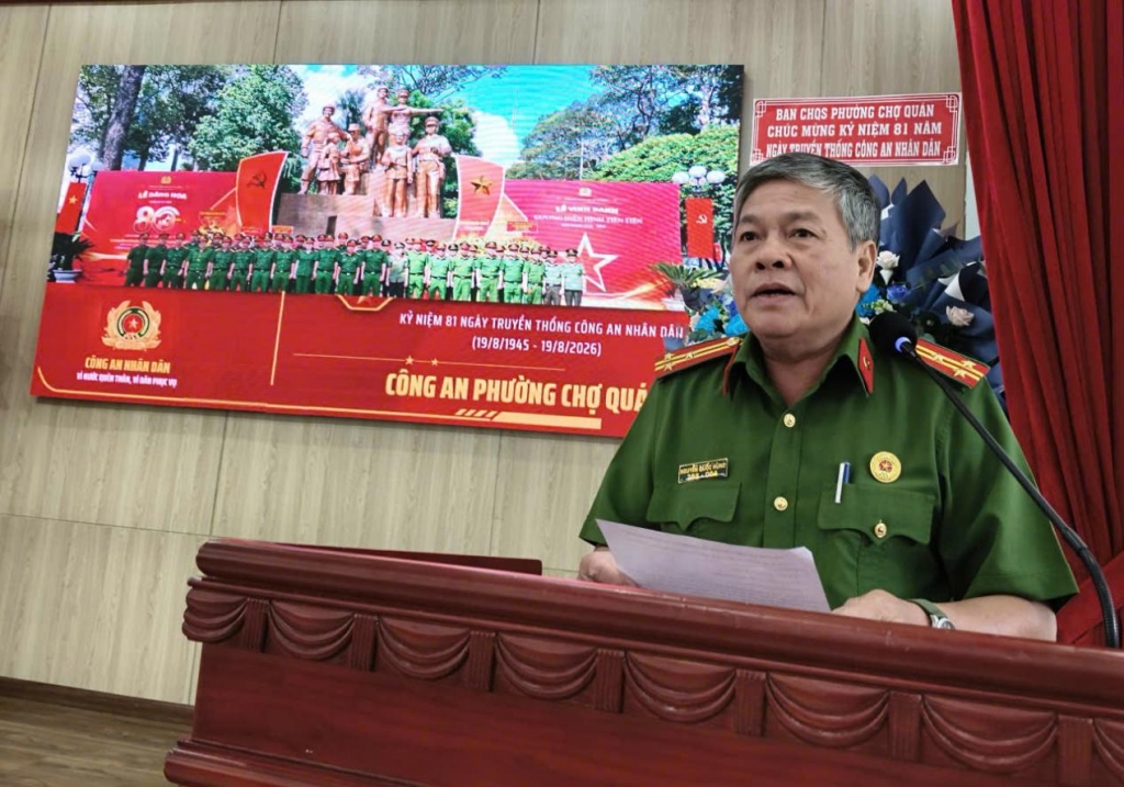 Hội Cựu CAND phường Chợ Quán, TP.HCM họp mặt kỷ niệm Ngày truyền thống lực lượng CAND và Quốc khánh 2/9