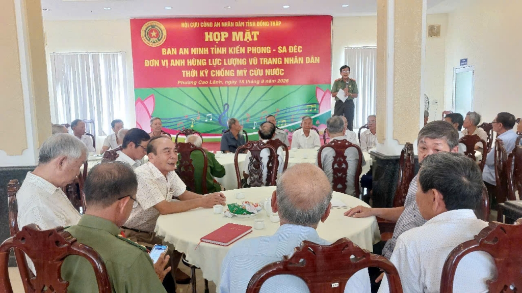Họp mặt Ban An ninh tỉnh Kiến Phong - Sa Đéc: Đơn vị Anh hùng lực lượng vũ trang nhân dân